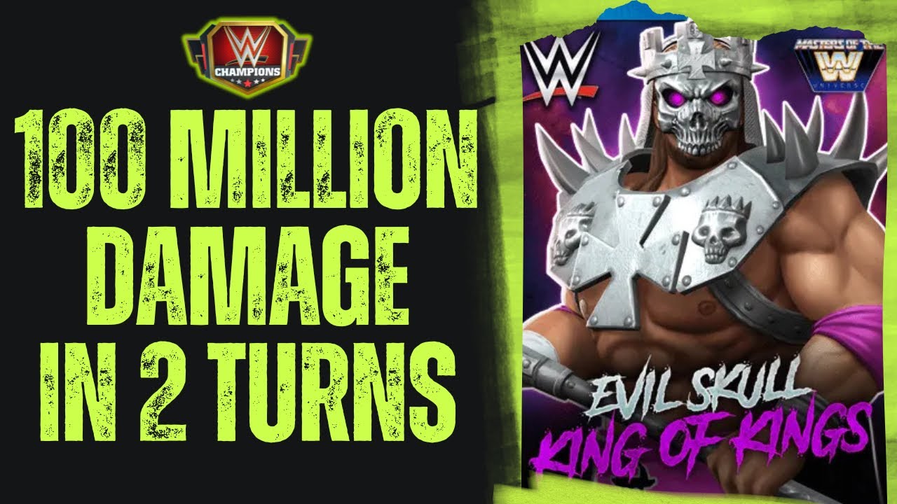 100 Million Damage in 2 Turns-Triple H The Evil Skull King of Kings w Yeet-WWE Champions