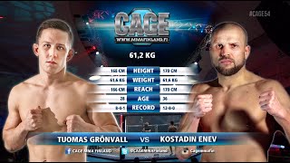 CAGE 54: Grönvall vs Enev (Complete MMA Fight)