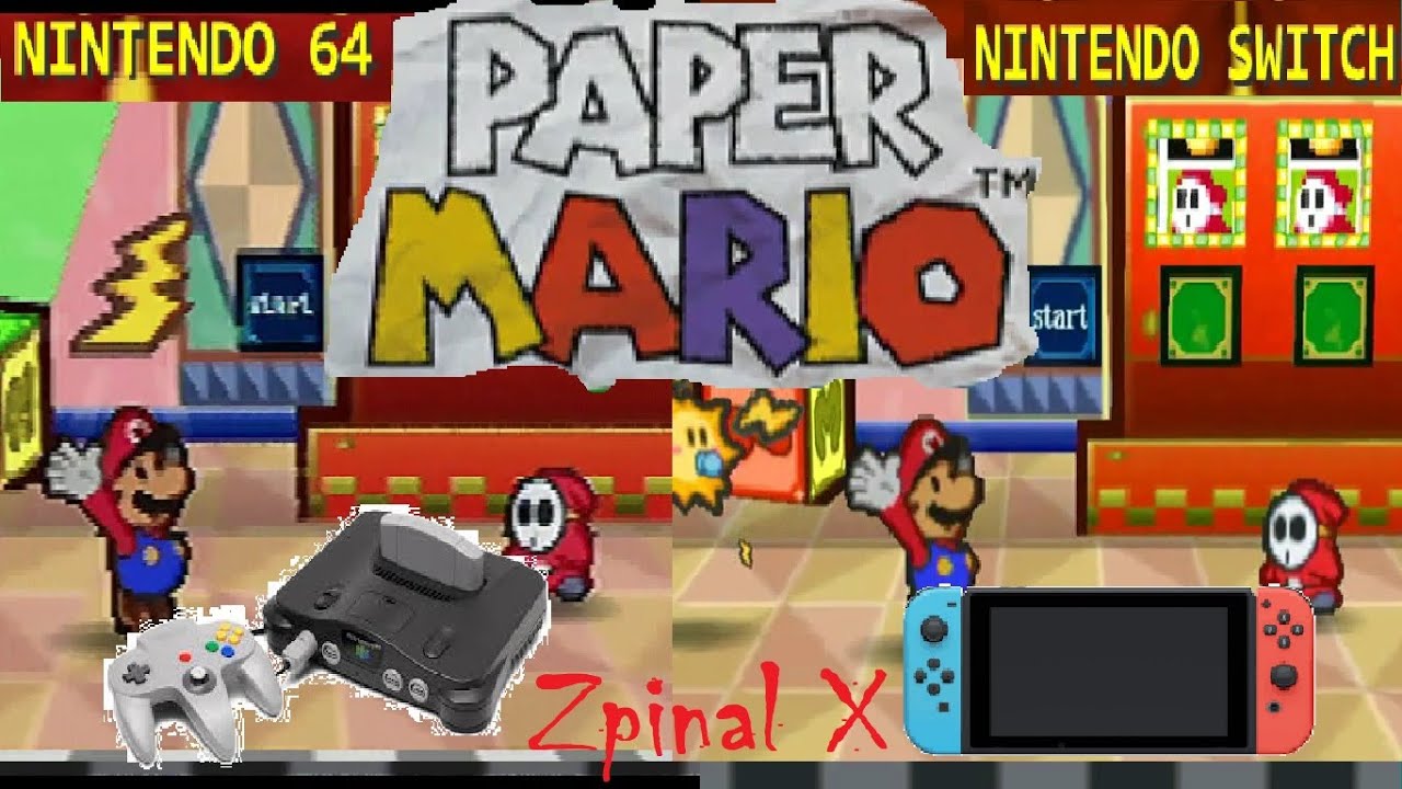 PAPER MARIO NSO VS N64 COMPARISON ON REAL CONSOLE EVERDRIVE YouTube