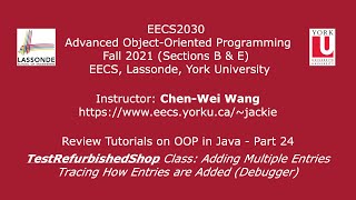 [HD] EECS2030 F21 - Review Tutorials Week 2 - Part 24 - Tracing How Entries Are Added (debugger) Net Worth
