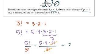 MAT272 - Calc2 - 10.5c Ratio Test, Factorials