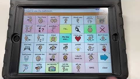 TouchChat BATHROOM, YES NO, CLEARING A MESSAGE