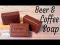 Beer and Coffee mechanics (exfoliating) cold process soap making tutorial.