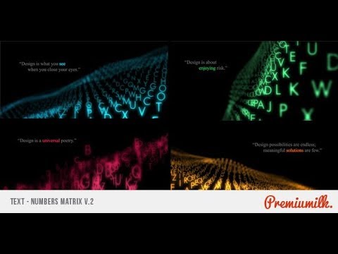 TEXT MATRIX ►  AFTER EFFECTS TEMPLATES