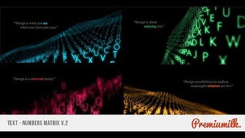 TEXT MATRIX ►  AFTER EFFECTS TEMPLATES