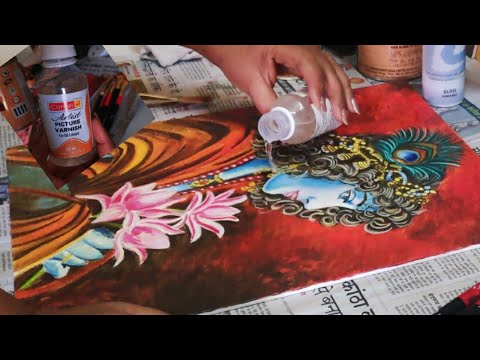 How to apply varnish on OilAcrylic Paintings ArtistaPoojaHindi