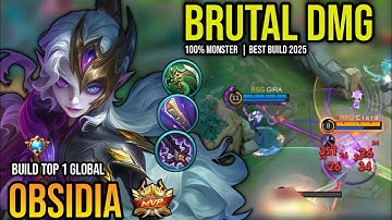 OBSIDIA BEST BUILD 2025 | BUILD TOP 1 GLOBAL OBSIDIA GAMEPLAY | MOBILE LEGENDS✓