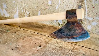Restoring a Rusty Old Axe Into a Masterpiece | Custom Wood Handle | Satisfying Restoration