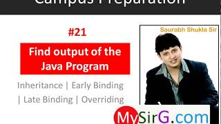 #21 Find output of Java Program Hindi