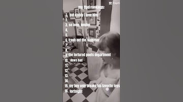 Ranking TTPD 🤍#thetorturedpoetsdepartment #taylorswift