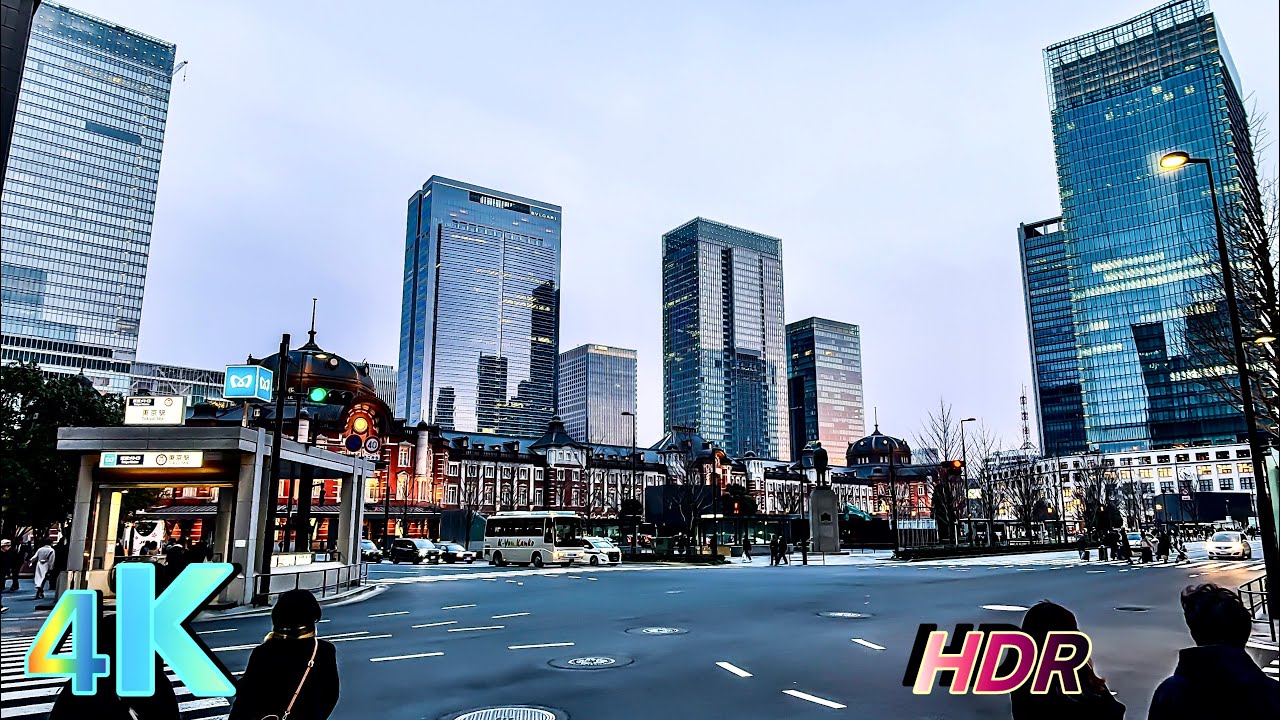 4K HDR Japan Walk: Nihonbashi to Ginza via Tokyo Station, a frame from the walk