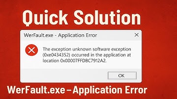 Fix WerFault.exe Application Error in Windows | Quick & Easy Solution (2025)