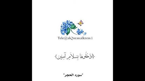 ⋆سورة الحجر⋆ ﴿‏الآيه 44-48﴾