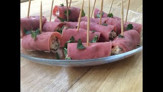 HAM ROLL UPS RECIPE l Easy Appetizer or Party Food