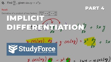 Implicit Differentiation Examples | Find dy/dx for sin(⁡xy) = x²y (Part 4)