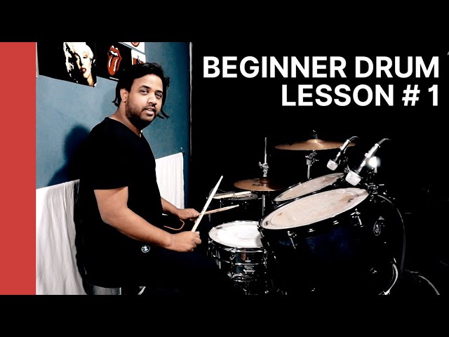BEGINNER DRUM LESSON # 1 by TARUN DONNY class=
