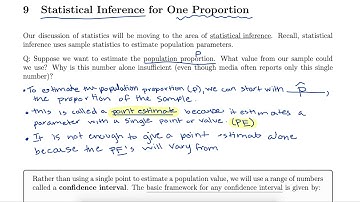 Confidence Intervals for One Proportion Part 1 of 4