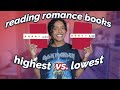 Reading the highest  lowest rated romance books on my tbr  reading bride by ali hazelwood 