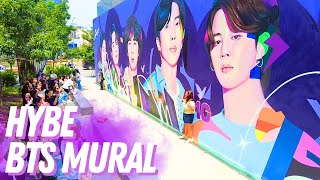 ARMYs Gather at Seoul's Newest MUST VISIT BTS Landmark! 💜 HYBE BTS MURAL