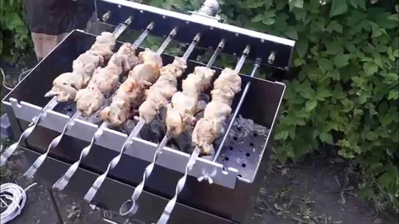 МАНГАЛ С ЭЛЕКТРОПРИВОДОМ. - YouTube