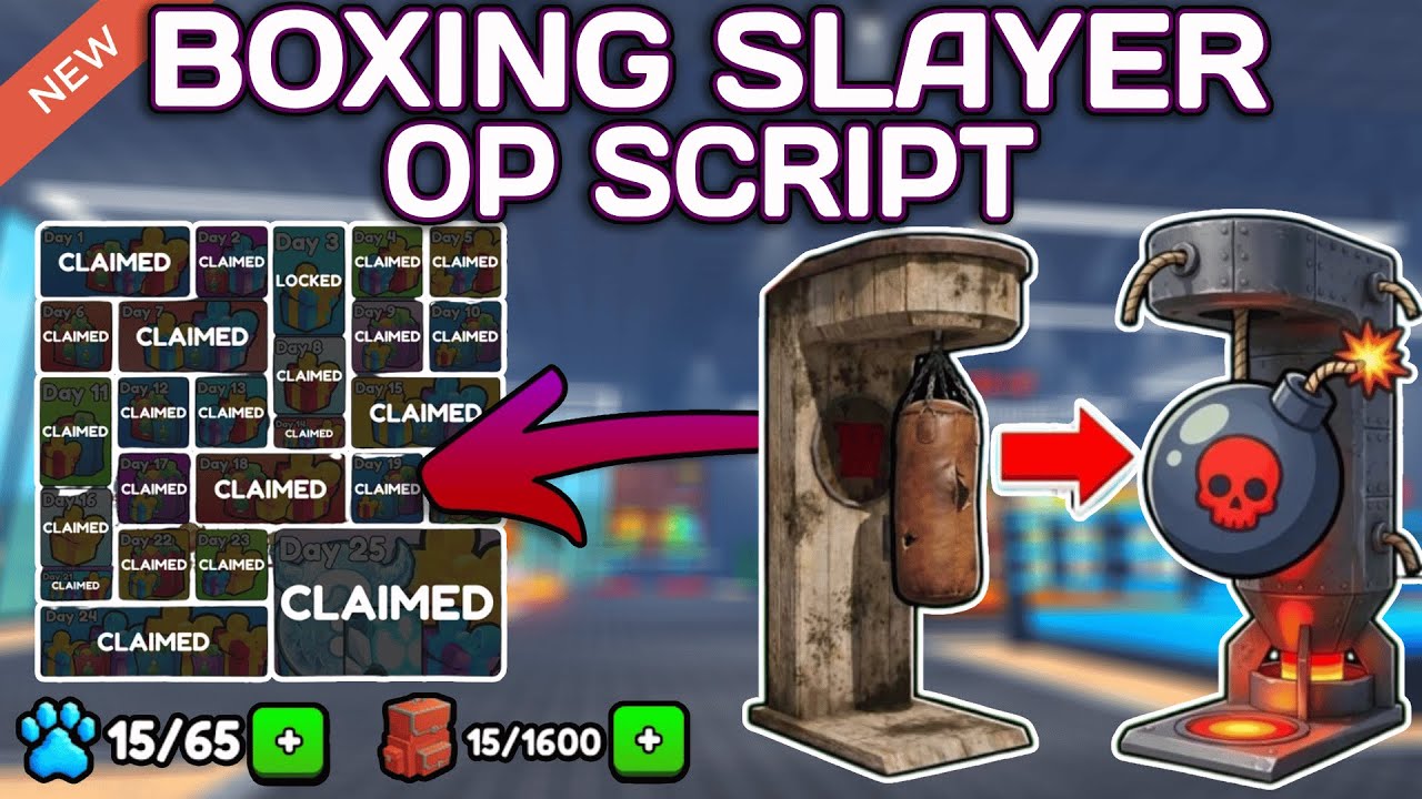 [NEW] Boxing Slayer OP Script (2025) PASTEBIN - Get all Calendar Reward ...