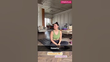 #aliabhatt is feeling powerful after she masters 108 #suryanamaskar for the first time 💪🏼  #shorts