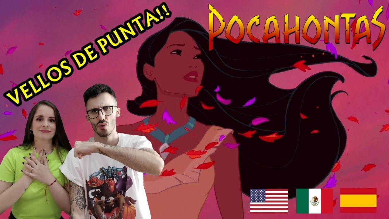 ESPAÑOLES REACCIONAN A DOBLAJE LATINO VS ESPAÑOL VS INGLES DE POCAHONTAS #DISNEY #DOBLAJES