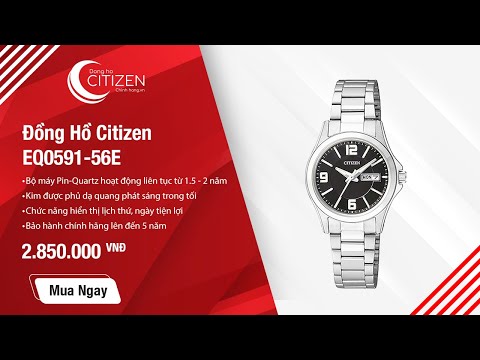 Video Cận Cảnh Đồng Hồ Citizen Nữ Dây Kim Loại Quartz... - youtube