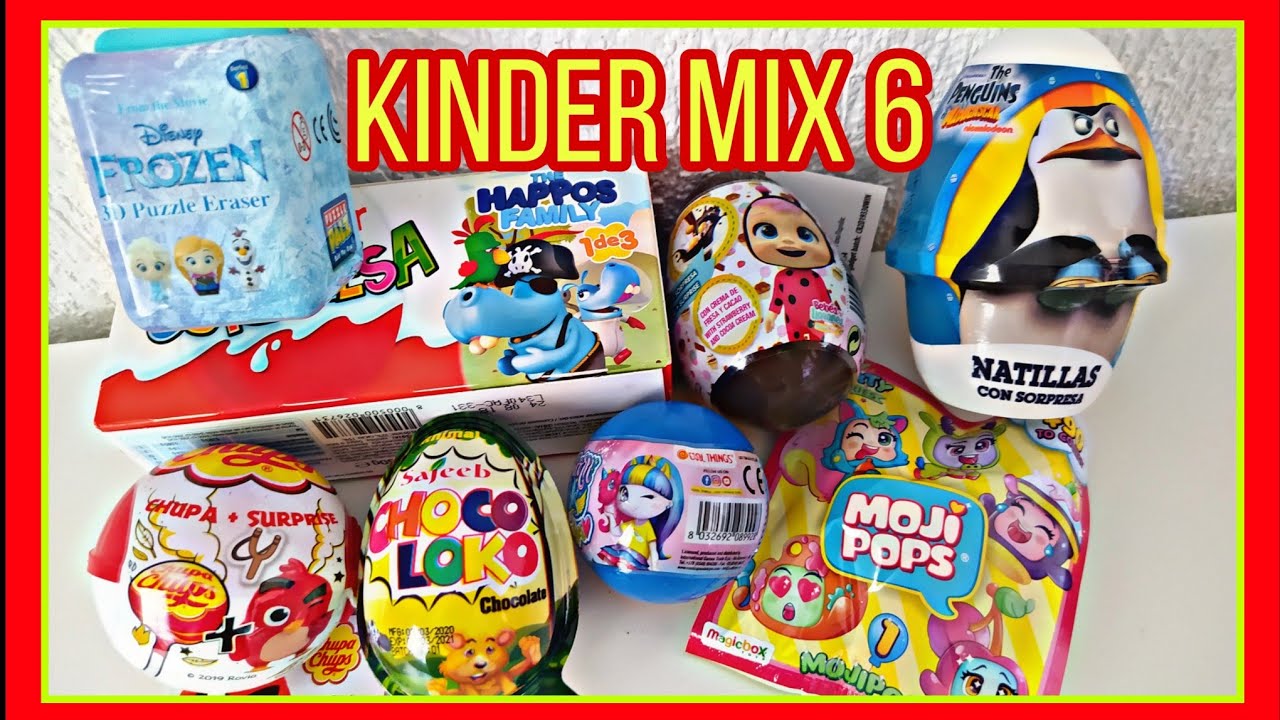 KINDER MIX 6. Холодное Сердце, Пингвины Мадагаскара, Moji Pops, Angry Birds, Cry Babies