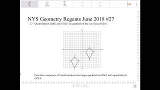 NYS Geometry Regents June 2018 question 27