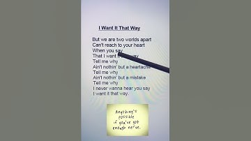 Thumbnail of Backstreet Boys - I Want It That Way (lyrics) in karaoke | Sujal Khadgi🖤