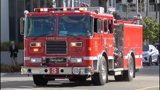Long Beach Fire Dept. Engine 3 Responding