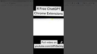 4 Free ChatGPT Chrome Extensions #chrome #tech #chatgpt #ai #tricks #tips #how #web #guide screenshot 5