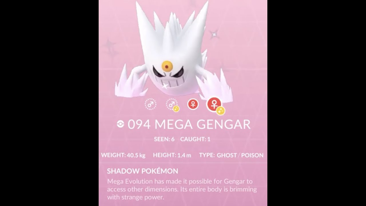 Mega Gengar, Pokédex