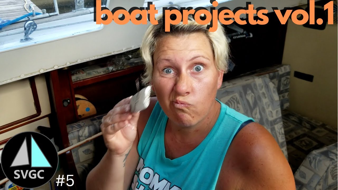 SVGC 5 – Boat Projects  Leaks Hatches LED Lights Fans Stereo Charger Curtains and Name Change