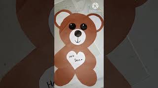 DIY #artwork #paperart #make a bear with #computer paper #a4 sheets#use brown # white #black sheets