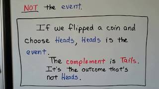 What does "Complement of an event" mean?