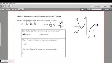 Finding the maximum or minimum of a quadratic function