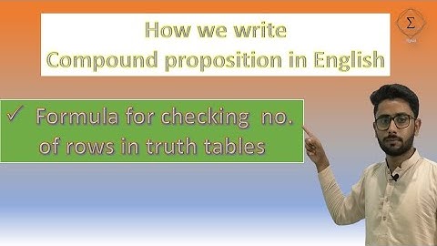 Compound proposition in English & number of rows in truth table||Discrete mathematics ||Riyazi