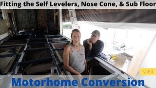 Bus Conversion Fitting the Levelers, Nose Cone, & Sub Floor S2E4 by Travel Hugs 5,940 views 2 years ago 15 minutes