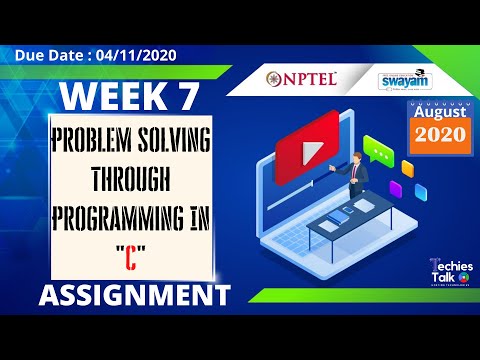 NPTEL Problem solving through Programming In C WEEK 7 Quiz Assignment Solutions | Swayam