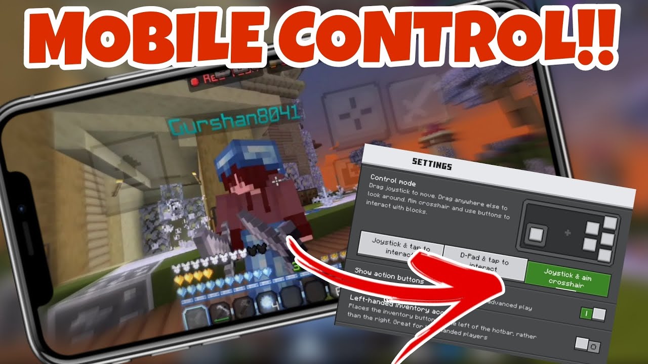 MINECRAFT SKYWARS BUT I'M ON MOBILE CONTROL ( FIRST TIME ) 