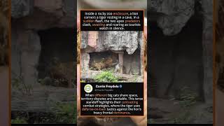 Lion vs. Tiger: Sudden Clash Inside Zoo Enclosure! 🦁🐯 #shorts#lionvstiger #bigcats