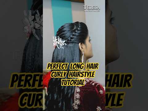 Long curly hairstyle #hairstyle #makeup #bridal #trending #shorts