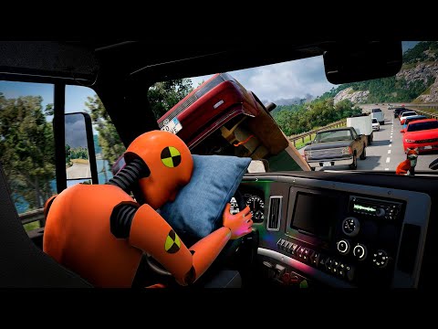 LOSING CONTROL | Truck vs Cars - BeamNG.Drive