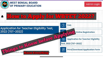 WB Primary TET Form Fill up 2022| WB TET 2022 Documents| Primary TET 2022 |How to do form fill up?
