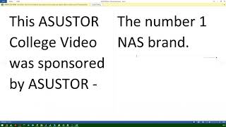ASUSTOR College Episode 11 - Snapshots and Btrfs screenshot 1