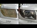 How To Restore Headlights  -  Mitsubishi Pajero Head Light Restoration