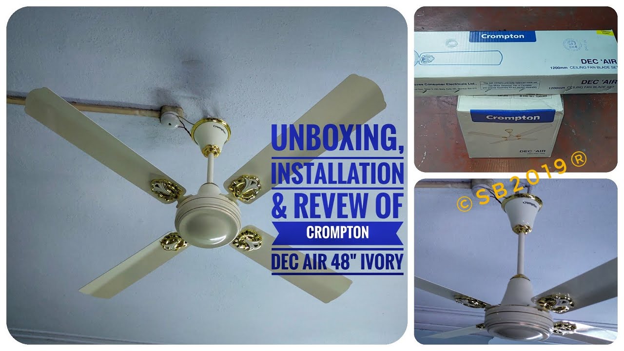 Crompton Dec Air 2019 Ivory 4 Blade 1200mm 48 Ceiling Fan