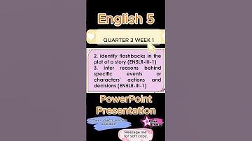 English 5 Quarter 3 Week 1 MATATAG Curriculum / Revised K-12 LE Based PowerPoint Presentation